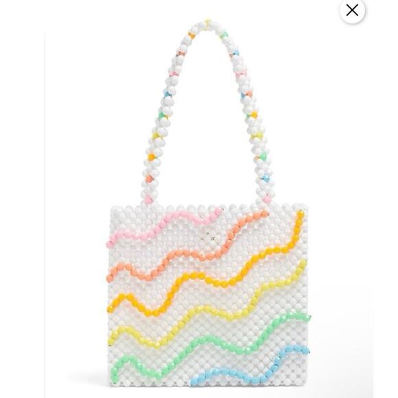 Susan Alexandra Designer Loop di Loop Colorful Rainbow Pride Beaded Bag - Picture 10 of 11